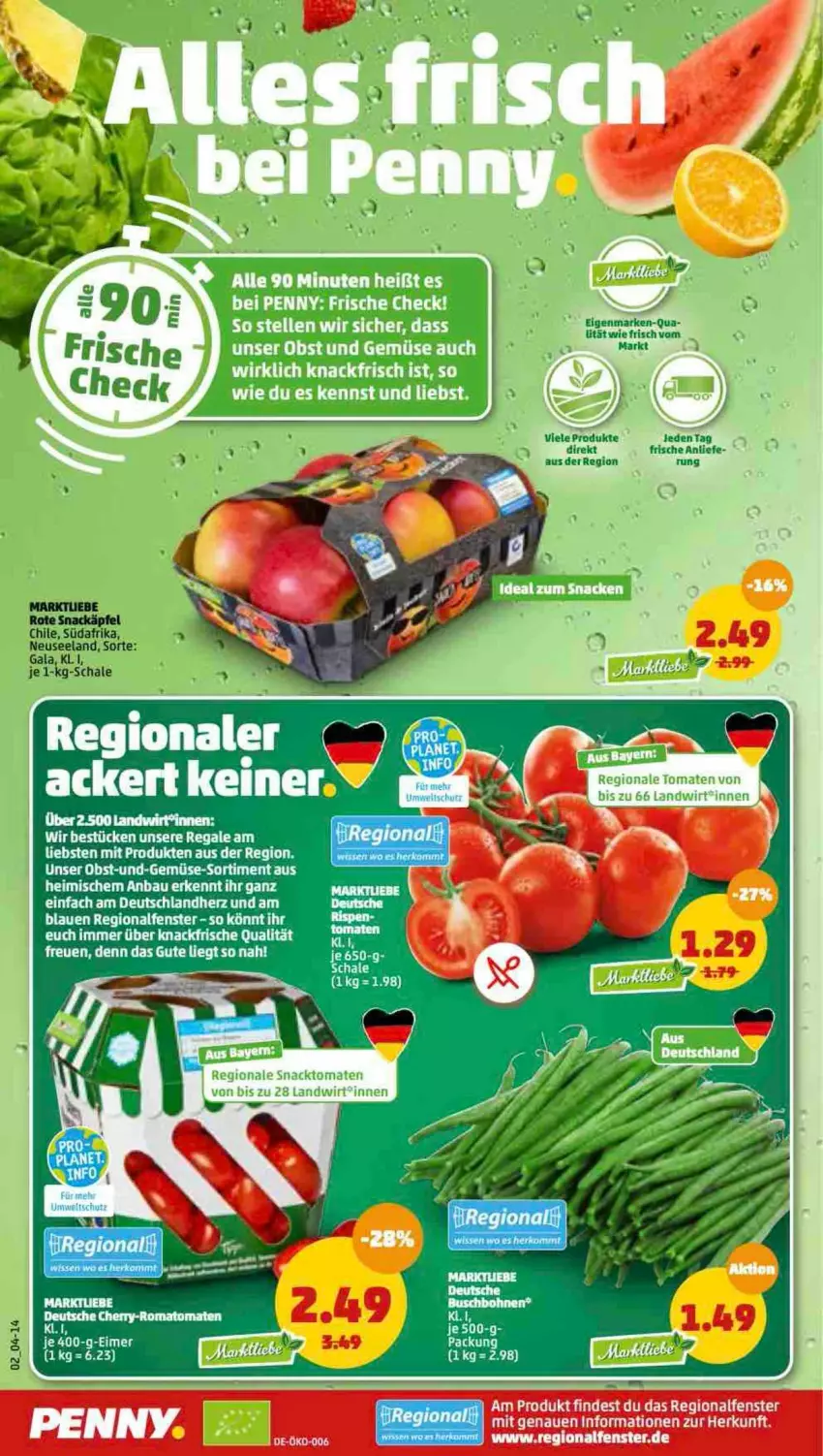 Aktueller Prospekt Penny - Prospekte - von 15.08 bis 20.08.2022 - strona 2 - produkty: Bau, eimer, fenster, obst, Obst und Gemüse, regal, snack, tee, Ti, tomate, tomaten, und gemüse