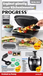 Gazetka promocyjna Penny - Prospekte - Gazetka - ważna od 20.08 do 20.08.2022 - strona 23 - produkty: auto, Behälter, edelstahl, eis, ente, Entsafter, fleisch, frucht, fruchtfleisch, grill, grillfläche, kontaktgrill, pfanne, Philips, Reinigung, saft, Schal, Schale, schüssel, stifte, Ti, tisch, topf, würfel