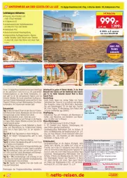Gazetka promocyjna Netto Marken-Discount - Reise-Angebote September - Gazetka - ważna od 30.09 do 30.09.2022 - strona 4 - produkty: anreisetermine, Bad, bett, buch, dusche, eis, elle, ente, erde, getränk, getränke, kraft, LG, Liege, perlen, pool, reis, reiseveranstalter, reiseverlauf, rezept, ring, rwe, telefon, Ti, tisch, trendtours touristik gmbh, uhr, wasser, wein