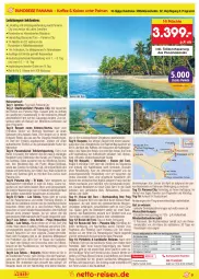 Gazetka promocyjna Netto Marken-Discount - Reise-Angebote September - Gazetka - ważna od 30.09 do 30.09.2022 - strona 9 - produkty: anreisetermine, asti, ball, Bau, bier, Biere, buch, cola, Coral, decke, eis, elle, erde, erfrischungsgetränk, fisch, fische, frucht, getränk, gin, Heu, kaffee, kakao, klimatisierten reisebus, kokos, kokosmilch, leine, LG, mais, Maske, mentos, milch, obst, pril, reis, reiseveranstalter, reiseverlauf, Ria, ring, schoko, schokolade, Ti, tisch, uhr, und gemüse, Weste, zucker