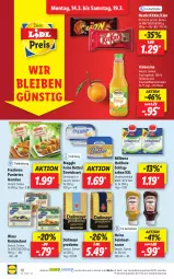 Gazetka promocyjna Lidl - Aktionsprospekt - Gazetka - ważna od 19.03 do 19.03.2022 - strona 10 - produkty: Bona, brot, butter, dallmayr, dallmayr prodomo, eis, elle, feinkost, frucht, fruchtsaft, heinz, Kit Kat, kitkat, knäckebrot, lion, meggle, Milbona, ndk, nestlé, preisvorteil, prodomo, reis, saft, sahne, sauce, Schal, Schale, schlagsahne, Streichzart, teller, Ti, valensina, wasa