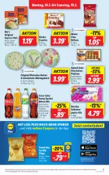 Gazetka promocyjna Lidl - Aktionsprospekt - Gazetka - ważna od 19.03 do 19.03.2022 - strona 11 - produkty: alkohol, angebot, Ben’s Original, butter, chips, coca-cola, cola, coupon, coupons, eis, elle, erde, express-reis, fanta, Floralys, gin, Kinder, kinder country, LG, Mezzo Mix, papier, pralinen, preisvorteil, reis, schoko, schokolade, snack, sprite, teller, Ti, toilettenpapier, tortilla, Tortilla Chips, ZTE