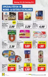 Gazetka promocyjna Lidl - Aktionsprospekt - Gazetka - ważna od 19.03 do 19.03.2022 - strona 8 - produkty: alkohol, Astra, butter, eimer, filet, filets, fisch, hering, Herings, heringsfilets, leckermäulchen, mac, milch, ndk, Nordsee, quark, ring, rügenfisch, sac, Schal, Schale, Sonntagsklöße, Spezi, stifte, Ti, urtyp, wurst