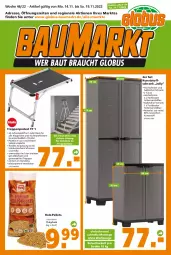 Gazetka promocyjna  - Prospekt für Globus Baumarkt  Achern - Gazetka - ważna od 19.11 do 19.11.2022 - strona 1 - produkty: Bau, eis, elle, Halbhoher Schrank, hochschrank, Holz, klapptritt, latte, Pellets, Ria, sac, Schrank, Teleskop, Ti, Treppenpodest, werkzeug, werkzeuge