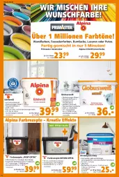 Gazetka promocyjna  - Prospekt für Globus Baumarkt  Achern - Gazetka - ważna od 19.11 do 19.11.2022 - strona 16 - produkty: alpina, braun, brie, bürste, eimer, elle, fassadenfarbe, HP, innenfarbe, kraft, lack, Lacke, LG, lion, orange, primaster, Rauch, rezept, rezepte, Streichputz, Ti
