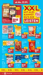 Gazetka promocyjna Aldi Nord - Von Montag - Gazetka - ważna od 27.01 do 27.01.2024 - strona 10 - produkty: aldi, aus der tiefkühlung, basmati, beutel, bohne, burger, butter, butterkäse, cin, drink, eis, erdnuss, gin, Käse, Kugel, Mett, mozzarella, nuss, obst, pasta, reis, rel, salami, sim, snack, snacks, Spezi, Sun Snacks, Ti, ZTE