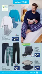 Gazetka promocyjna Aldi Nord - Von Montag - Gazetka - ważna od 27.01 do 27.01.2024 - strona 17 - produkty: aldi, Bau, baumwolle, bett, bio, Clogs, decksohle, eis, Elan, garnitur, hose, jeans, kleid, Pyjama, reine baumwolle, rel, Ria, rwe, shirt, socken, Sweatshirt, Ti, up2fashion, wolle