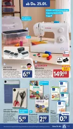 Gazetka promocyjna Aldi Nord - Von Montag - Gazetka - ważna od 27.01 do 27.01.2024 - strona 21 - produkty: beleuchtung, buch, decke, dell, eis, elle, Germ, gin, Kinder, led-beleuchtung, LG, Mode, Nähmaschine, pflaster, reis, Schere, Ti, tiefpreis, tragegriff, vita, vitalis, weck, ZTE