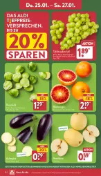 Gazetka promocyjna Aldi Nord - Von Montag - Gazetka - ważna od 27.01 do 27.01.2024 - strona 28 - produkty: aldi, angebot, aubergine, Blutorange, eis, gin, Nashi, orange, orangen, reis, rosen, Rosenkohl, Schal, Schale, tafeltrauben, Ti, trauben, ZTE