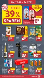 Gazetka promocyjna Aldi Nord - Von Montag - Gazetka - ważna od 27.01 do 27.01.2024 - strona 7 - produkty: asti, aus der tiefkühlung, beutel, biscotto, chips, coca-cola, cola, creme, drink, eis, elle, erfrischungsgetränk, ferrero, flasche, frucht, Fruchtmark, fruchtsaft, getränk, gin, haselnuss, Heu, Kinder, Kinder Maxi, kinder maxi king, krombache, krombacher, langnese, lorenz, magnum, milch, natur, natura, nuss, red bull, reis, rotwein, saft, säfte, schoko, Spezi, stieleis, teller, tempranillo, Ti, wein, Weißwein, ZTE, zucker