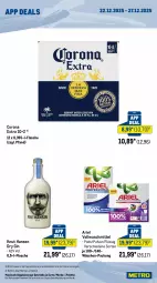 Gazetka promocyjna Metro - App-Deals - Gazetka - ważna od 27.12 do 27.12.2025 - strona 2 - produkty: ariel, corona, corona extra, coupon, dry gin, flasche, getränk, getränke, gin, Palette, Pods, Ti, vollwaschmittel, waschmittel
