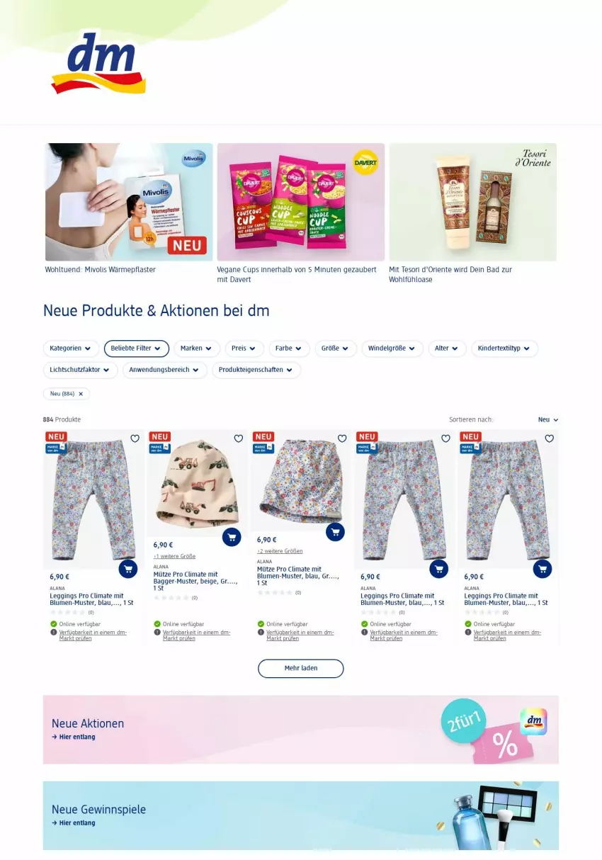 Aktueller Prospekt Dm Drogerie - Prospekte - von 01.01 bis 10.01.2024 - strona 1 - produkty: Bad, blume, blumen, eis, ente, gin, Kinder, leggings, LG, Mütze, pflaster, reis, Ti, Tiere