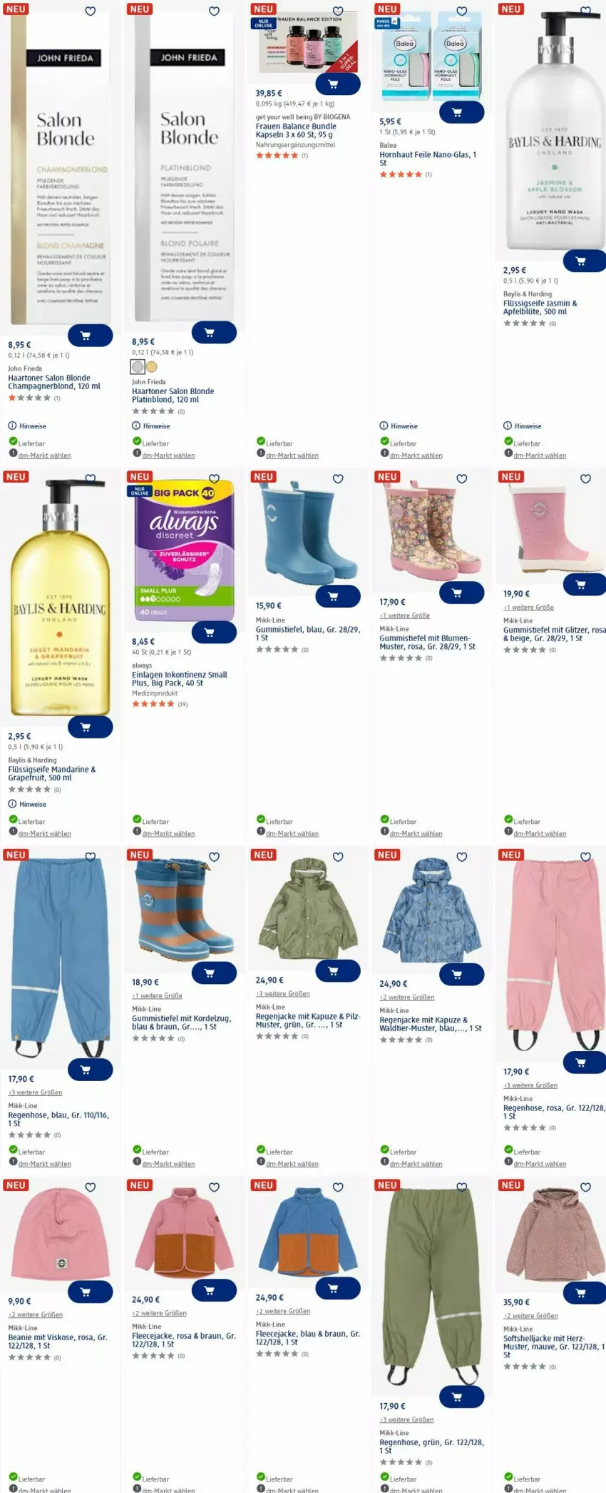 Aktueller Prospekt Dm Drogerie - Prospekte - von 07.07 bis 16.07.2025 - strona 13 - produkty: Alwa, Always, apfel, Apple, Bau, Beanie, bio, blume, blumen, Blüte, braun, champagne, champagner, Discreet, eis, erde, Fleecejacke, flüssigseife, grapefruit, Gummistiefel, hose, Jacke, Kaki, mandarine, medizinprodukt, Ria, rwe, Seife, Ti, Toner, Yo