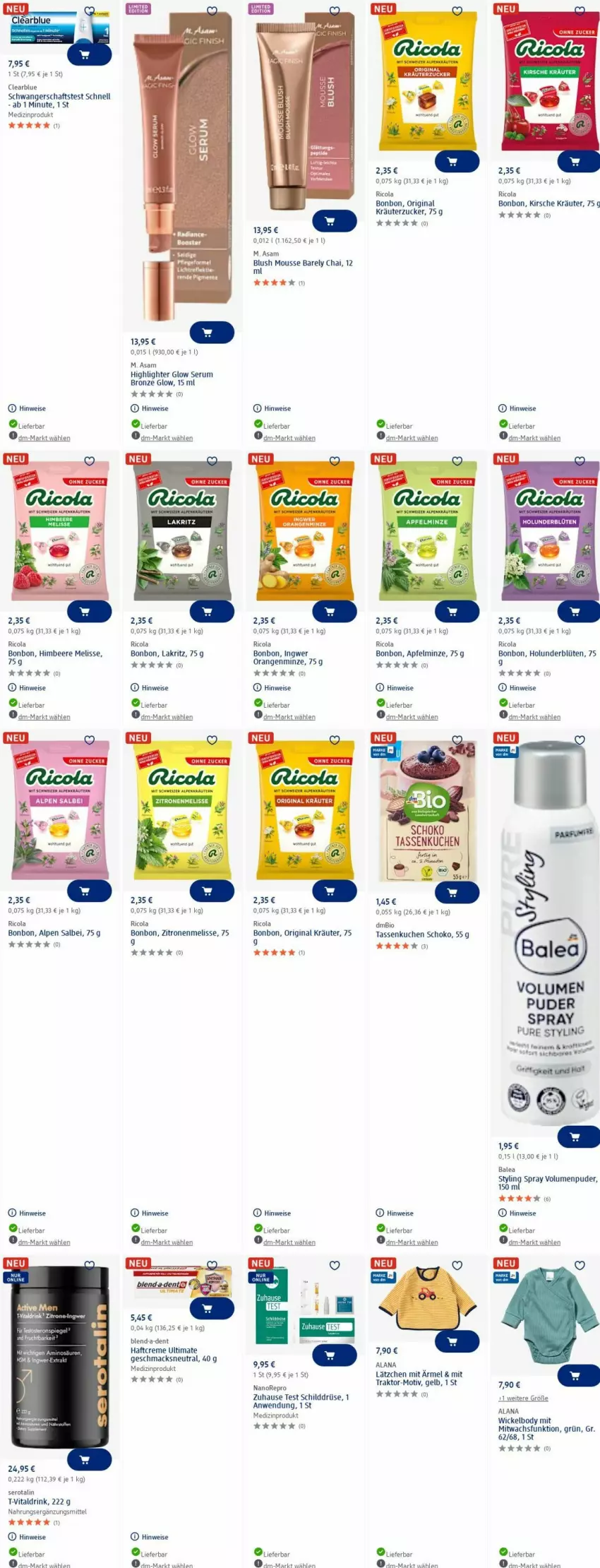 Aktueller Prospekt Dm Drogerie - Prospekte - von 07.07 bis 16.07.2025 - strona 15 - produkty: apfel, beere, bio, Blüte, body, Clearblue, cola, creme, drink, eier, eis, gin, Haftcreme, himbeer, himbeere, holunder, holunderblüte, ingwer, Kaki, kirsch, kirsche, kräuter, kuchen, Lakritz, Lätzche, mac, medizinprodukt, minze, mousse, orange, orangen, rel, Ricola, rum, schoko, Schwangerschaftstest, Serum, tasse, Ti, vita, WICK, Wickelbody, zitrone, zitronen, zucker