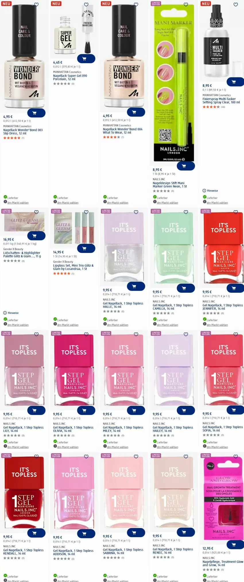 Aktueller Prospekt Dm Drogerie - Prospekte - von 07.07 bis 16.07.2025 - strona 18 - produkty: aldi, eis, lack, Lipgloss, mam, Nagellack, Palette, slip, tee, Ti