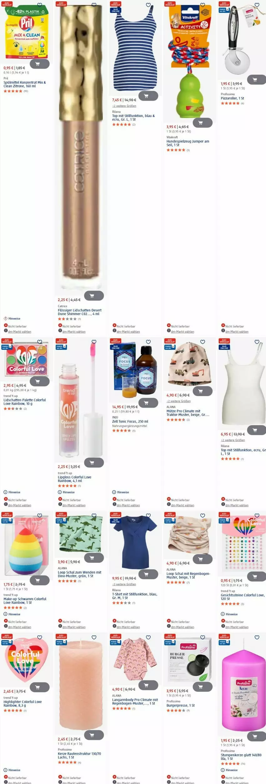 Aktueller Prospekt Dm Drogerie - Prospekte - von 07.07 bis 16.07.2025 - strona 7 - produkty: body, burger, eis, kerze, kraft, lachs, Lipgloss, Make-up, Mütze, Palette, pizza, pril, Profissimo, Roller, Schal, schwamm, shirt, sim, spielzeug, spülmittel, T-Shirt, Ti, tonic, vita, zitrone