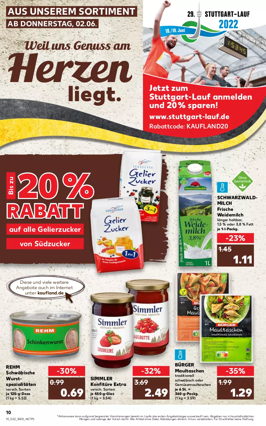 Aktueller Prospekt Kaufland - von 02.06 bis 08.06.2022 - strona 14 - produkty: angebot, angebote, gelierzucker, konfitüre, konfitüre extra, maultaschen, milch, nuss, sim, Spezi, südzucker, Tasche, taschen, Ti, weidemilch, wurst, ZTE, zucker