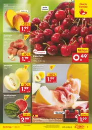 Gazetka promocyjna Netto Marken-Discount - Filial-Angebote - Gazetka - ważna od 17.06 do 17.06.2023 - strona 5 - produkty: angebot, asti, bestpreis, eis, fleisch, früchte, galiamelone, gin, honig, honigmelone, jamón serrano, kirsch, kirsche, kirschen, mango, melone, obst, pfirsich, pfirsiche, plattpfirsiche, regal, reis, Schal, Schale, serrano, Ti, wasser, wassermelone, ZTE