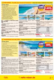 Gazetka promocyjna Netto Marken-Discount - Reise-Angebote Juli - Gazetka - ważna od 31.07 do 31.07.2023 - strona 3 - produkty: anreisetermine, Bad, bonita, Brei, buch, Cap, cocktail, dusche, eis, ente, getränk, HP, kleid, Kleidung, Kocher, kräuter, kräuterlikör, labranda, Liege, likör, Meerwasser, pool, pril, reis, reiseveranstalter, reiseverlauf, rezept, Ria, rum, sattel, schirme, snack, sonnenschirm, Ti, tücher, uhr, wasser, wasserkocher, wein, zimmerbeispiel