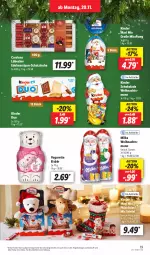 Gazetka promocyjna Lidl - Aktionsprospekt - Gazetka - ważna od 25.11 do 25.11.2023 - strona 23 - produkty: angebot, Cars, Edelmarzipan, eis, elle, Kinder, Kinder Maxi, kinder schokolade, Lübecker, marzipan, milka, Plüsch, reis, schoko, schokolade, teller, Ti, Tiere, Yo, yogurette, ZTE