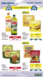Gazetka promocyjna Metro - Wochen-Angebote - Gazetka - ważna od 09.08 do 09.08.2025 - strona 11 - produkty: angebot, bertolli, beutel, cola, corny, eintöpfe, eis, elle, erasco, flasche, fleisch, gin, haribo, müsli, olive, oliven, olivenöl, olivenöl extra, reis, riegel, rind, rindfleisch, schoko, schwein, schweine, Ti, tiefpreis, wein, weine, wiener, wiener würstchen, würstchen