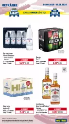 Gazetka promocyjna Metro - Wochen-Angebote - Gazetka - ważna od 09.08 do 09.08.2025 - strona 13 - produkty: Alwa, angebot, becks, beutel, bohne, bourbon, espresso, flasche, gerolsteine, gerolsteiner, getränk, getränke, Hohes C, jim beam, kaffee, mars, melitta, Metro, mineralwasser, orange, orangen, orangensaft, Palette, röstkaffee, saft, steiner, Ti, wasser, whisky