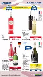 Gazetka promocyjna Metro - Wochen-Angebote - Gazetka - ważna od 09.08 do 09.08.2025 - strona 14 - produkty: alkohol, angebot, aperitif, beere, bree, chardonnay, cuvée, ecco, eis, flasche, frucht, fruchtsecco, getränk, getränke, himbeer, himbeere, lillet, martini, mit frucht, Palette, perla, puma, reis, rotkäppchen, sekt, spumante, Ti, zonin, zucker