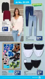 Gazetka promocyjna Aldi Nord - Von Montag - Gazetka - ważna od 07.09 do 07.09.2024 - strona 17 - produkty: aldi, Bau, baumwolle, bio, gin, Jacke, jeans, kleid, Minislip, Pants, Ria, slip, slips, Strickjacke, Ti, up2fashion, WICK, wolle, ZTE