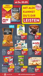 Gazetka promocyjna Aldi Nord - Von Montag - Gazetka - ważna od 07.09 do 07.09.2024 - strona 30 - produkty: aldi, angebot, angebote, beutel, brot, chupa, chupa chups, cola, creme, eis, eiskonfekt, elle, ente, erdnuss, ferrero, gewürz, haselnuss, karamell, keks, kekse, knäckebrot, mais, nuss, nutella, reis, salz, storck, teller, Ti, toffifee, tuc, wasa, white chocolate