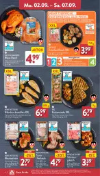 Gazetka promocyjna Aldi Nord - Von Montag - Gazetka - ważna od 07.09 do 07.09.2024 - strona 4 - produkty: aldi, braten, brustfilet, eis, filet, filets, fleisch, gewürz, gin, grill, gulasch, hackfleisch, Hähnchen-Innenfilets, Hendl, Heu, minutensteaks, Nackensteak, nackensteaks, Ofen, pute, Putenhackfleisch, Putenoberkeule, reis, Ria, rind, rwe, schinken, schwein, schweine, schweinerücken, Spezi, steak, steaks, Ti, wein, weine