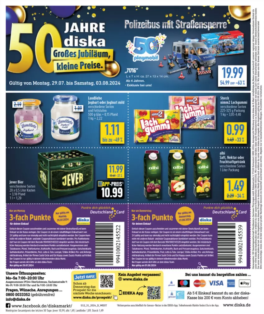 Aktueller Prospekt Diska - von 22.07 bis 27.07.2024 - strona 12 - produkty: angebot, angebote, Astra, bier, coupon, deka, eis, ente, erde, frucht, fruchtsaft, fruchtsaftgetränk, getränk, gutschein, jever, lachgummi, landliebe, Nektar, nimm2, nuss, reis, ring, sac, saft, Schal, spee, storck, Tchibo, tee, Ti, uhr, ZTE