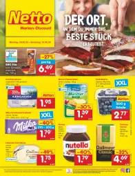 Gazetka promocyjna Netto Marken-Discount - Filial-Angebote - Gazetka - ważna od 14.05 do 14.05.2022 - strona 1 - produkty: angebot, arla, beere, beeren, creme, cremissimo, dallmayr, eis, heidelbeere, heidelbeeren, kaffee, Käse, käsescheiben, langnese, langnese cremissimo, milka, milka schokolade, milram, ndk, nuss, nutella, reis, salz, Schal, Schale, schoko, schokolade, schwein, sim, Ti, wein, ZTE