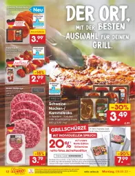 Gazetka promocyjna Netto Marken-Discount - Filial-Angebote - Gazetka - ważna od 14.05 do 14.05.2022 - strona 12 - produkty: auer, burger, dauertiefpreis, eis, elle, fleisch, Fleischspieße, gewürz, gin, grill, gutschein, hamburger, köstritzer, kräuter, marinade, mit paprika, ndk, paprika, reis, rind, rinder, Rückensteak, rückensteaks, Schürze, schwein, schweine, schweinenacken, steak, steaks, Ti, tiefpreis, wein, weine, Weste, zwiebel, zwiebeln