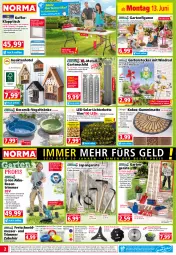 Gazetka promocyjna Norma - Norma - Gazetka - ważna od 20.06 do 20.06.2022 - strona 2 - produkty: akku, auer, auto, Bebe, blume, blumen, Brei, dell, eis, elle, Fernglas, Garten, Gießkanne, gin, handschuhe, Holz, HP, käfer, Kette, Kinder, klapptisch, koffer, kokos, kraft, lachs, ladegerät, latte, leds, LG, lichterkette, Liege, messer, Mode, Motorsense, ndk, passend für alle, Pfau, rasen, rasentrimmer, reis, ring, säge, schnellladegerät, schuhe, schwimmring, sekt, Spiele, stuhl, Teleskop, Ti, tisch, tischplatte, wasser