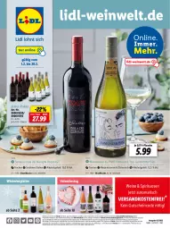 Gazetka promocyjna Lidl - Beste Weine für jeden Anlass - Gazetka - ważna od 01.03 do 01.03.2022 - strona 1 - produkty: alkohol, angebot, angebote, auto, bio, eis, flasche, Gemischter Satz, gutschein, HP, korb, lebensmittel, LG, ndk, SANTE, spirituosen, Ti, tisch, versandkostenfrei, wein, weine