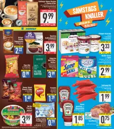 Gazetka promocyjna E Center - Angebote der Woche - Gazetka - ważna od 01.04 do 01.04.2023 - strona 19 - produkty: Becher, beutel, bohne, bohnen, braten, Cap, cappuccino, chips, cin, dallmayr, eduscho, eis, Elan, ente, filterkaffee, flasche, frucht, fruchtgummi, funny-frisch, gin, häagen-dazs, haribo, heinz, kaffee, kaffeekapseln, katjes, ketchup, krüger, mayonnaise, megaperls, paprika, pom-bär, reis, saft, schwein, schweine, sim, spee, Spitzpaprika, super-knüller, tassimo, Ti, wein, weine, Yo, ZTE