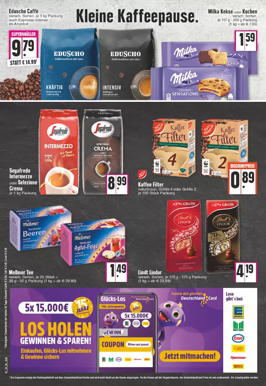 Aktueller Prospekt Edeka - Angebote der Woche - von 06.03 bis 11.03.2023 - strona 22 - produkty: braun, caffe, Coral, coupon, eduscho, eis, espresso, intenso, intermezzo, kaffee, keks, kekse, kuchen, leine, LG, milka, natur, reis, Segafredo, Taft, Ti, ZTE