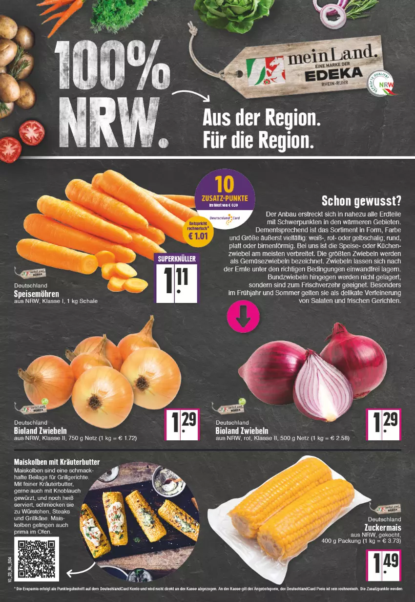 Aktueller Prospekt Edeka - Angebote der Woche - von 06.03 bis 11.03.2023 - strona 4 - produkty: bio, bioland, Birnen, Brei, butter, eis, erde, Gemüsezwiebel, gewürz, grill, Grillkäse, ilag, Käse, knoblauch, kräuter, kräuterbutter, küche, Küchen, LG, mac, mais, mit knoblauch, möhren, Ofen, salat, salate, Schal, Schale, speisemöhren, Ti, zucker, zuckermais, zwiebel, zwiebeln