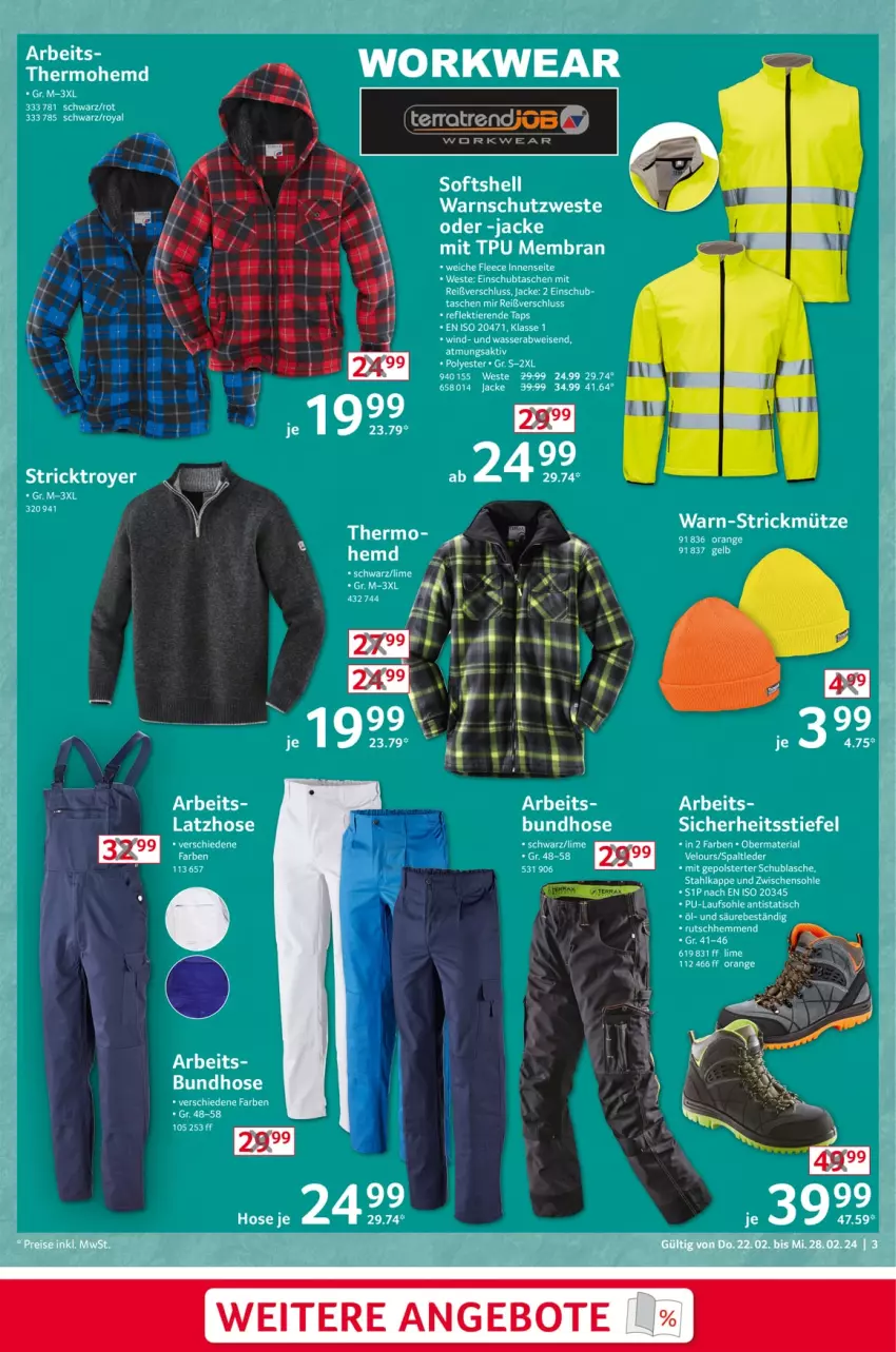 Aktueller Prospekt Selgros - Non Food - von 22.02 bis 28.02.2024 - strona 3 - produkty: eis, hemd, hose, Jacke, Mütze, orange, Ria, Tasche, taschen, Ti, tisch, wasser, Weste