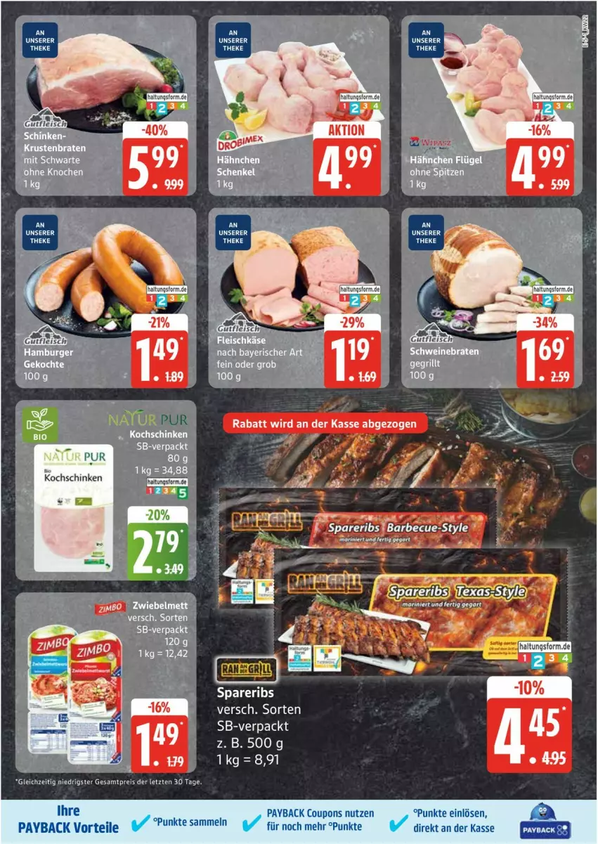 Aktueller Prospekt Edeka - Prospekte - von 26.05 bis 31.05.2025 - strona 5 - produkty: braten, coupon, coupons, eis, elle, ente, grill, henkel, Mett, payback, reis, schenkel, schwein, schweine, schweinebraten, spareribs, Ti, wein, weine, ZTE, zwiebel