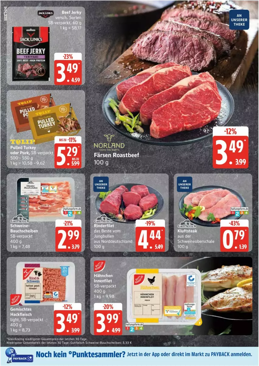 Aktueller Prospekt Edeka - Prospekte - von 26.05 bis 31.05.2025 - strona 6 - produkty: Bau, bauchscheiben, beef, eis, filet, fleisch, gutfleisch, payback, reis, roastbeef, schwein, schweine, schweine-bauch, schweine-bauchscheiben, tesa, Ti, wein, weine, ZTE