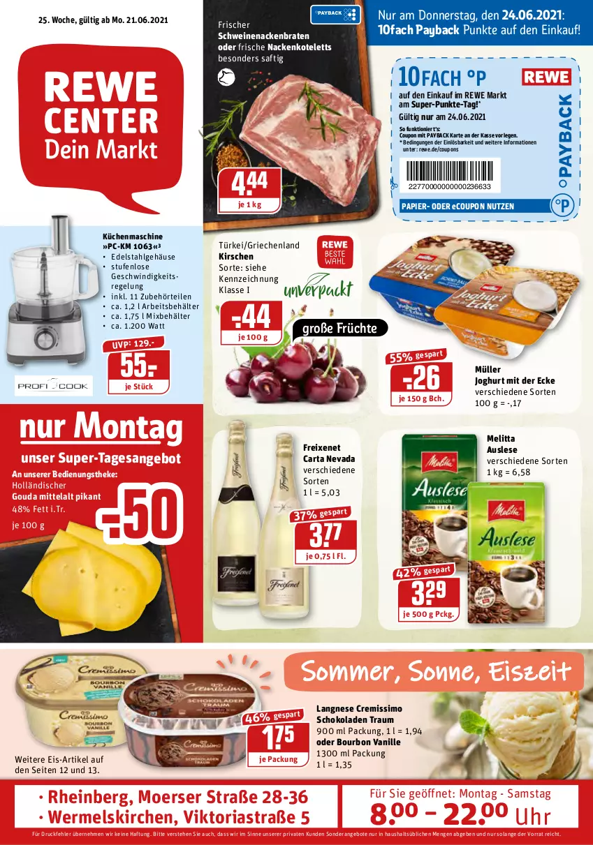 Aktueller Prospekt Rewe - Prospekte - von 21.06 bis 24.06.2021 - strona 1