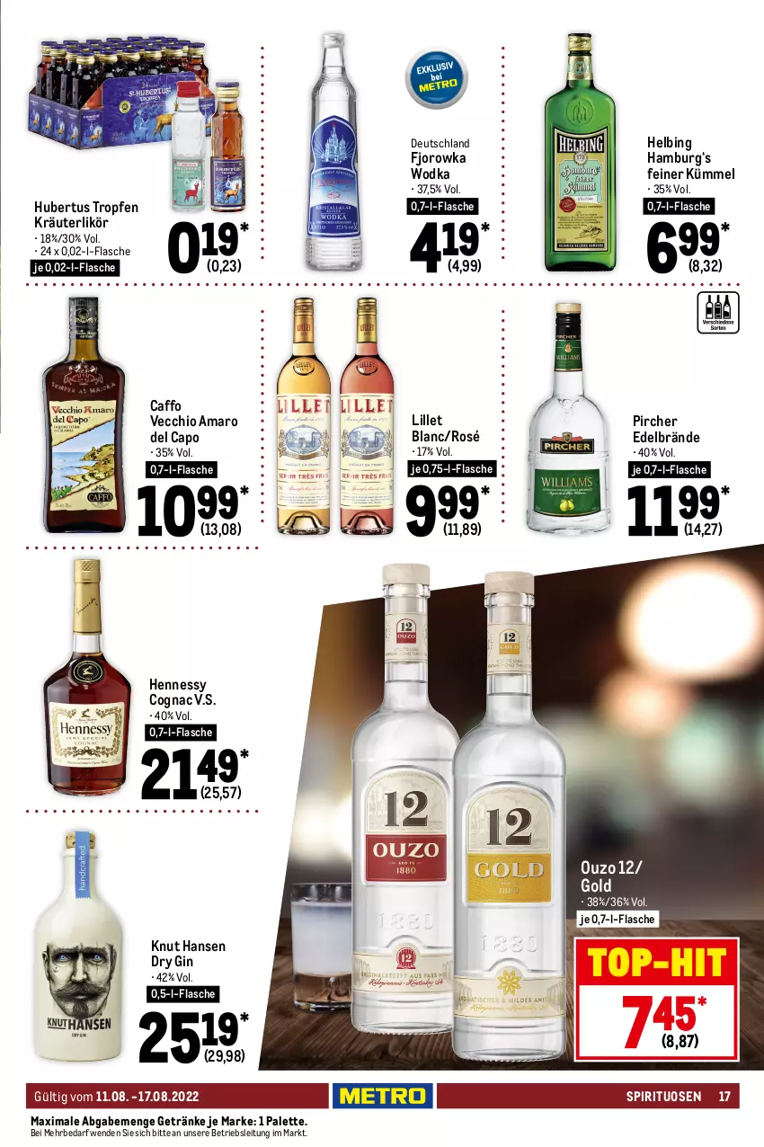 Aktueller Prospekt Metro - Food - von 11.08 bis 17.08.2022 - strona 17 - produkty: amaro, Amaro del Capo, ananas, apfel, asti, beere, beeren, brie, brut, Cap, Cava, champagne, champagner, Cognac, dry gin, eis, erdbeere, erdbeeren, fanta, flasche, freixenet, frucht, früchte, getränk, getränke, gin, grüner veltliner, himbeer, himbeere, himbeeren, honig, karamell, kirsch, kirsche, kirschen, kräuter, kräuterlikör, leine, likör, lillet, mandarine, mandarinen, mit frucht, Nuance, ouzo, ouzo 12, Palette, passo, pfeffer, pircher, preisvorteil, Rauch, reifen, reis, rosato, rouge, sekt, spirituosen, Ti, tisch, top-hit, wein, Weste, wodka