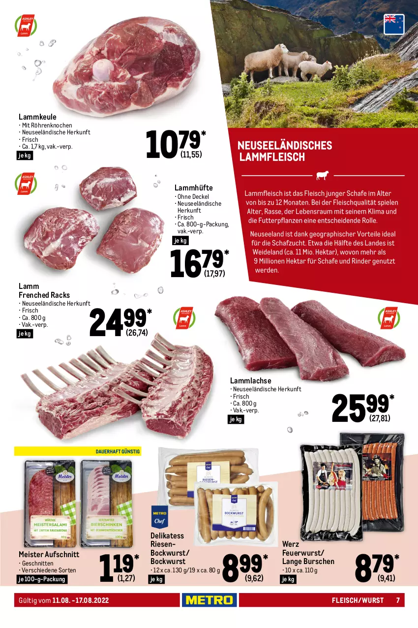 Aktueller Prospekt Metro - Food - von 11.08 bis 17.08.2022 - strona 7 - produkty: aufschnitt, axe, beef, bockwurst, bratmaxe, burger, decke, Deckel, eis, elle, erbsen, filet, fleisch, Haxe, henkel, honig, jungbullen, kotelett, lachs, lamm, lammkeule, lammlachse, LG, Meister, Metro, paprika, pflanze, pflanzen, reis, rind, rinder, roastbeef, Schal, Schale, schenkel, schnitten, soja, spareribs, steak, steaks, Ti, top-hit, wurst, Yo