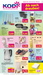 Gazetka promocyjna Kodi - Prospekte - Gazetka - ważna od 09.03 do 09.03.2024 - strona 1 - produkty: auer, Bau, baumwolle, bett, bio, blume, blumen, blumenerde, chardonnay, damen-pantolette, Dekohänger, din a4, domestos, edelstahl, eis, elle, erde, Garten, Holz, Kinder, kissen, Kocher, kopierpapier, leine, merl, merlot, pantolette, papier, reis, riesling, sitzkissen, Spaten, stuhl, teller, Ti, Untersetzer, wasser, wasserkocher, wein, wolle, zwiebel, zwiebeln
