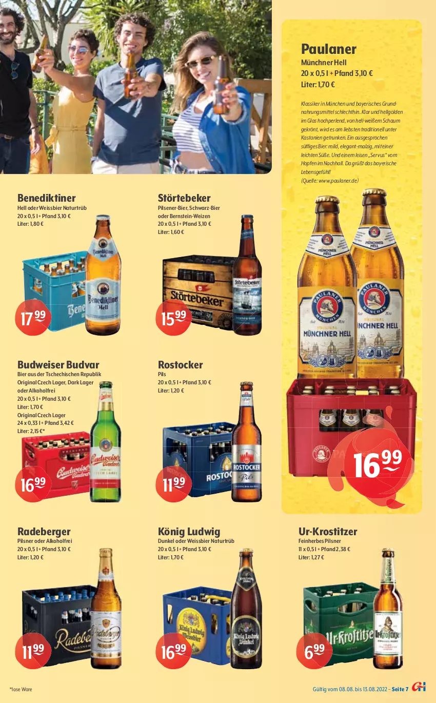 Aktueller Prospekt Getraenke Hoffmann - Prospekte - von 08.08 bis 13.08.2022 - strona 7 - produkty: alkohol, Benediktiner, Berger, bier, Blutorange, budweiser, Bundaberg, eier, eis, elle, erde, franziskaner, getränk, getränke, gewinnspiel, gin, ginger, heineken, holunder, HP, lamm, LG, malz, natur, nuss, ohne alkohol, orange, Paula, paulaner, perlen, pils, pilsener, pilsner, radeberger, reis, Rostocker, schöfferhofer, Spiele, steiner, störtebeker, Ti, warsteiner, weck, weissbier, zitrone