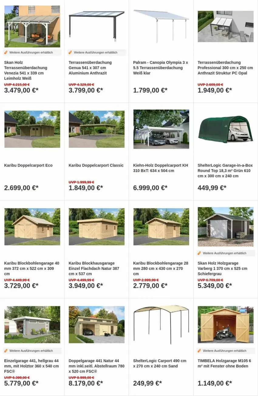 Aktueller Prospekt Obi - Prospekte - von 23.04 bis 01.05.2024 - strona 6 - produkty: Carport, fenster, Holz, LG, natur, Terrassenüberdachung, Ti