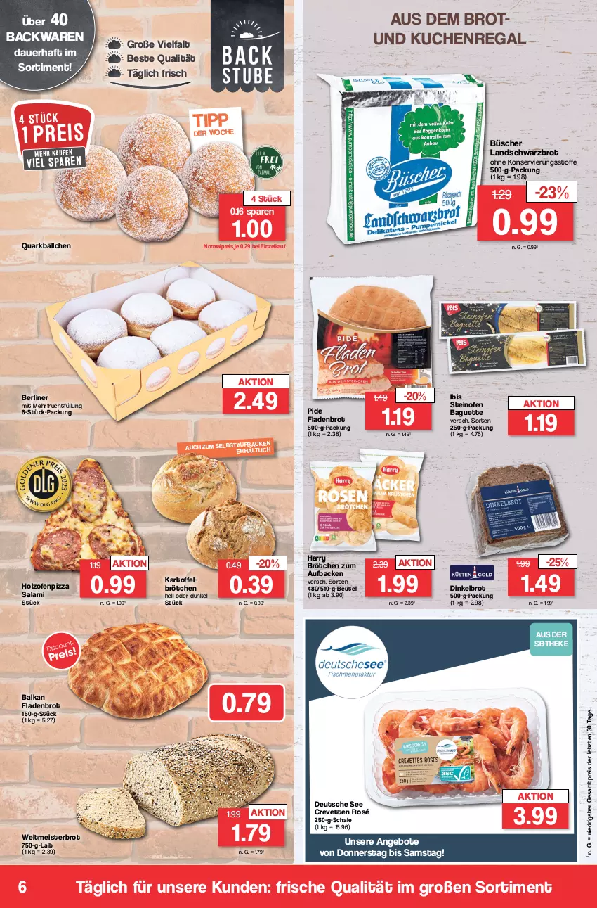 Aktueller Prospekt Famila - Prospekte - von 27.12 bis 30.12.2023 - strona 6 - produkty: angebot, angebote, auer, backwaren, baguette, berliner, beutel, brot, brötchen, Dinkelbrot, eis, Fladenbrot, frucht, Holz, kartoffel, kuchen, Meister, Ofen, pizza, quark, regal, reis, salami, Schal, Schale, Schwarzbrot, steinofen, Ti, weltmeisterbrot, ZTE