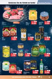 Gazetka promocyjna Famila - Prospekte - Gazetka - ważna od 30.12 do 30.12.2023 - strona 13 - produkty: ananas, Ananasstücke, champignon, champignons, cocktail, decke, eis, essig, flasche, fleisch, Fondue, Geflügel, grüne oliven, Kühne, mais, Mixed Pickles, olive, oliven, peperoni, Peroni, rapsöl, reis, rind, saft, salat, salate, schwein, Tapas, Ti, wein, würstchen, ZTE, zucker