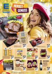 Gazetka promocyjna Edeka - Angebote der Woche - Gazetka - ważna od 14.10 do 14.10.2023 - strona 1 - produkty: angebot, angebote, auer, Bad, beere, beeren, bio, braten, coupon, deka, eis, elle, flasche, fleisch, gin, gulasch, Hausmacher, henglein, knorr, küche, Kühne, LG, mac, merl, merlot, nuss, odenwald, ortenauer, Pinot, pinot noir, reis, rind, rotkohl, sauce, saucen, Soße, steak, steaks, suppe, suppen, teigwaren, Ti, wein, Wild, ZTE